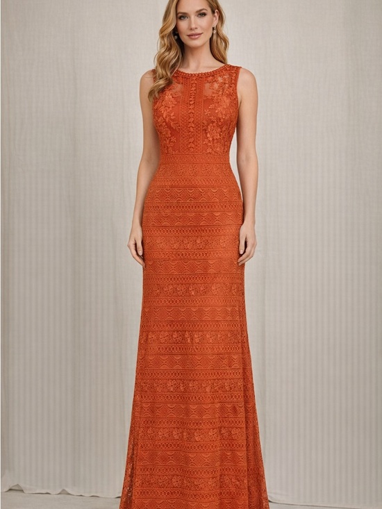 Tadashi Shoji Dresses & Skirts - Sleeveless Lace Maxi Dress in Burnt Orange